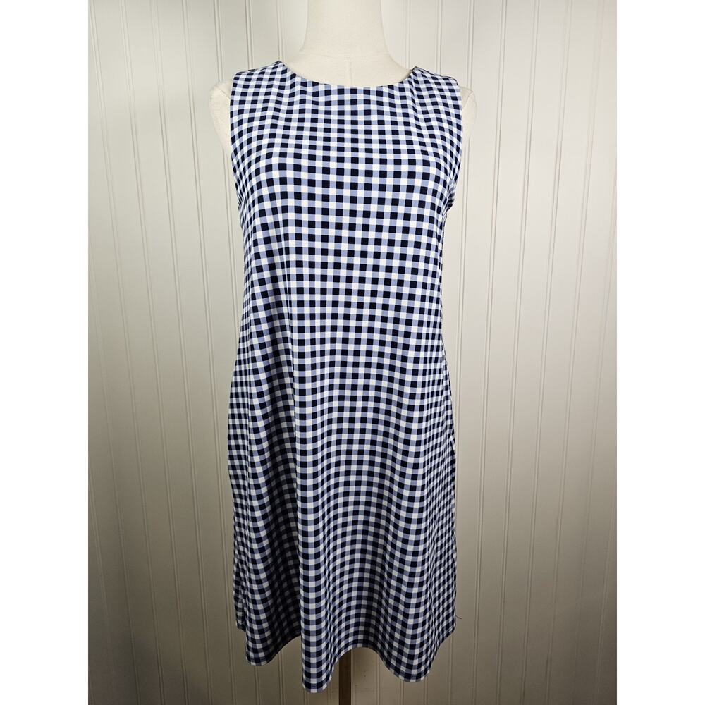 Jude Connolly Sleeveless Beth Blue Gingham Dress Women’s Size‎ S Nautical Preppy